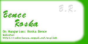 bence roska business card